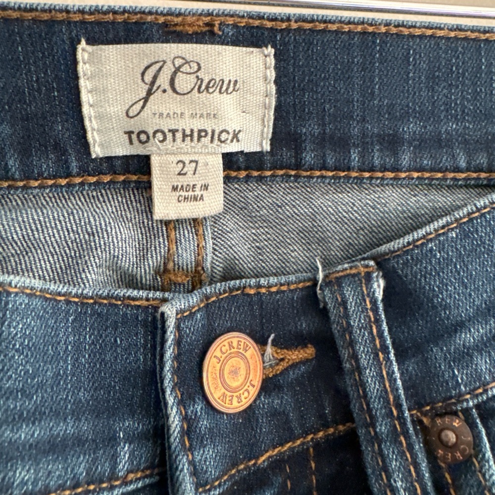 J. Crew Mid-Rise Toothpick Jeans - Picture 2 of 4